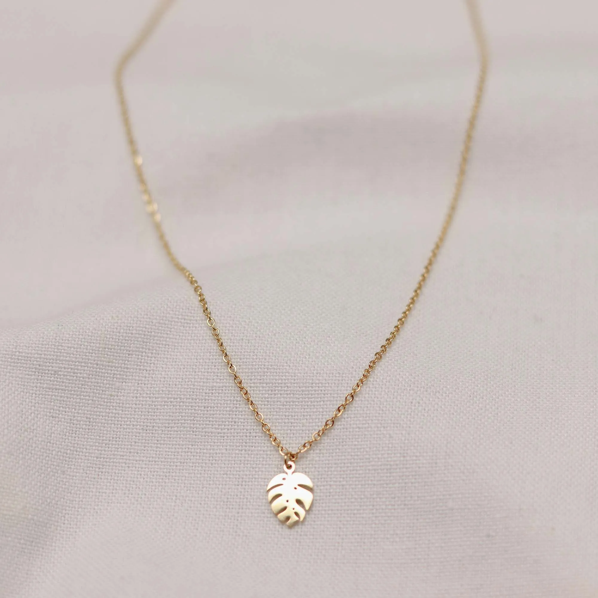 Monstera Leaf Necklace