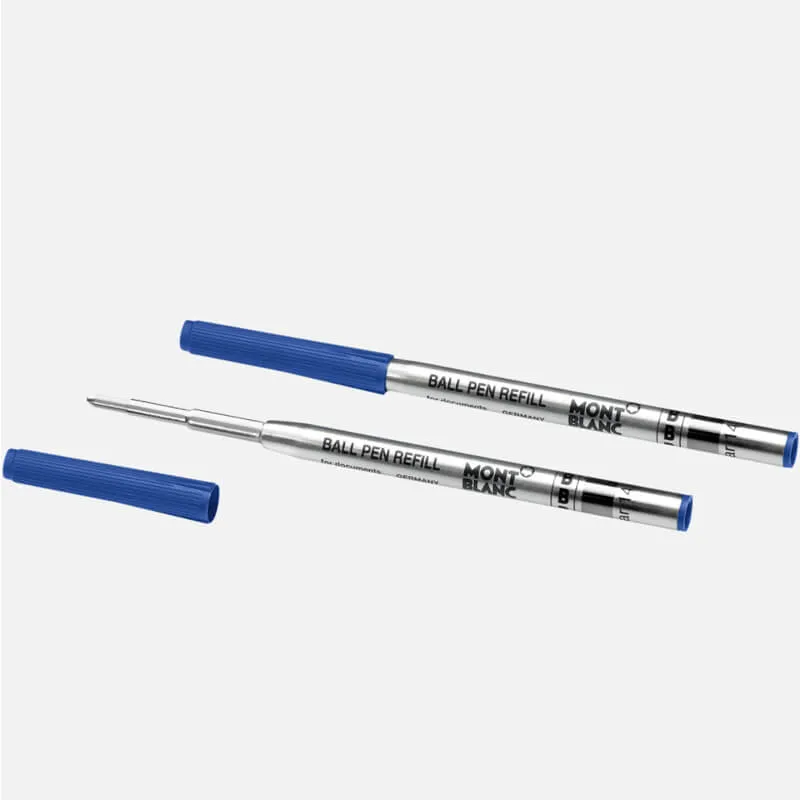 Montblanc 2 Ballpoint Pen Royal Blue Broad Refills MB128215