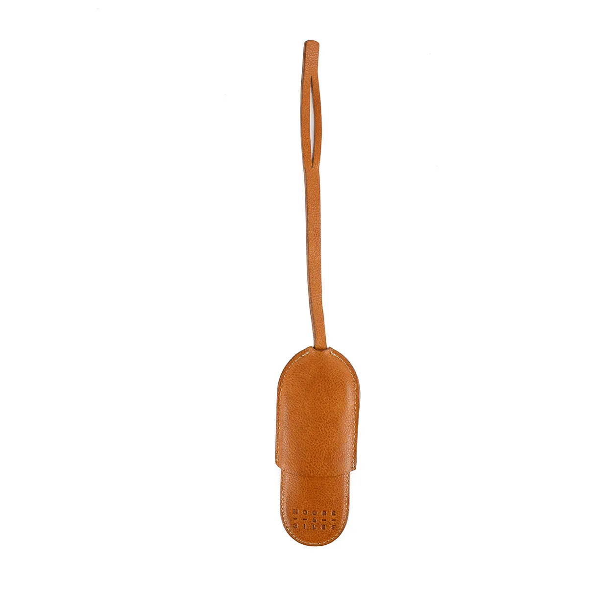 Moore and Giles Corkscrew Sleeve with Wine Key, Modern Saddle Brown Corkscrew