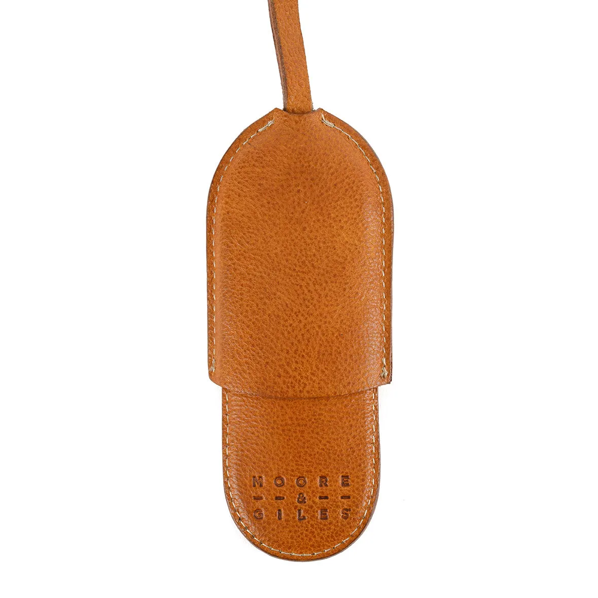 Moore and Giles Corkscrew Sleeve with Wine Key, Modern Saddle Brown Corkscrew