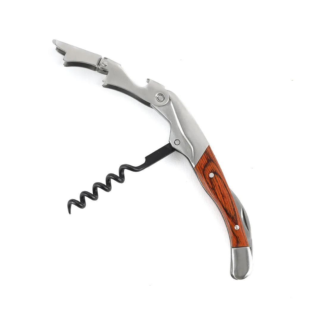 Moore and Giles Corkscrew Sleeve with Wine Key, Modern Saddle Brown Corkscrew