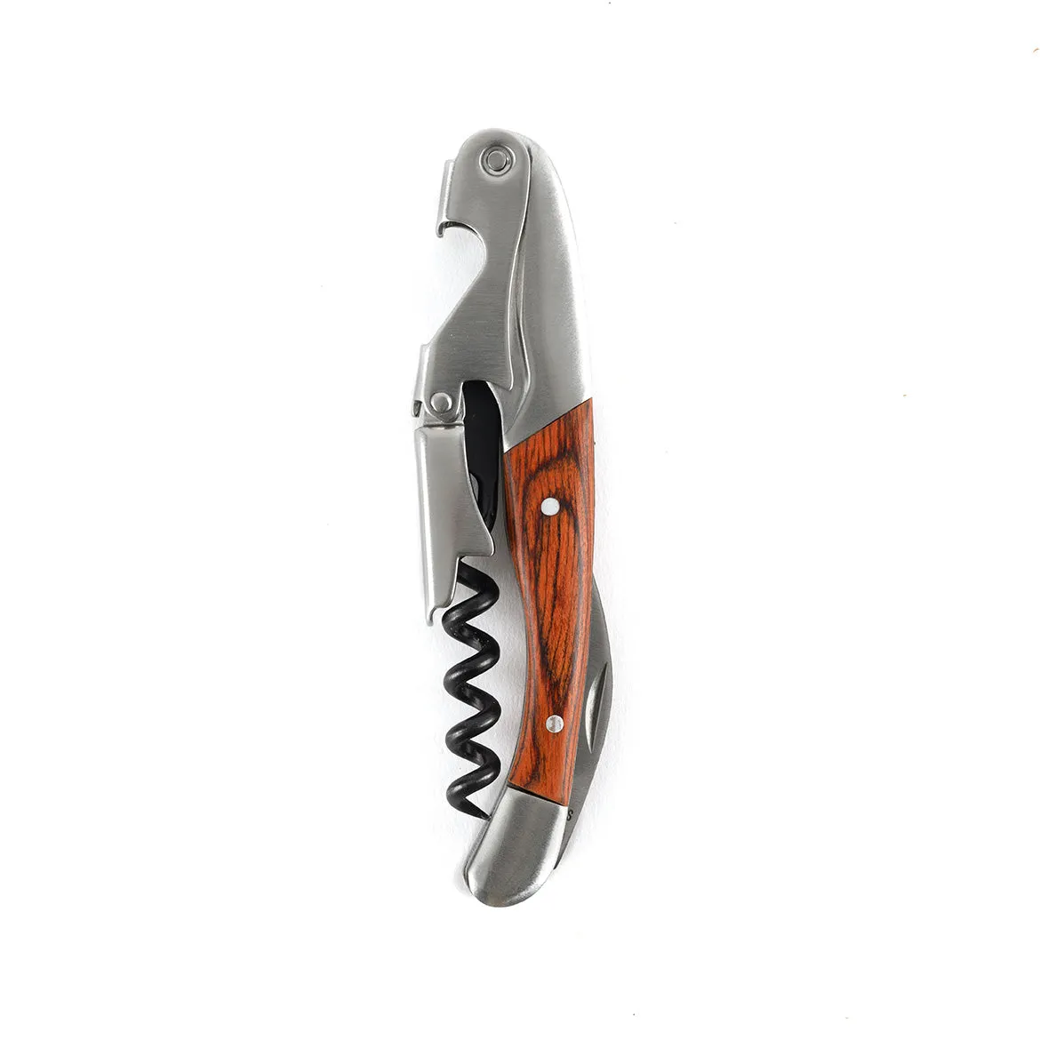 Moore and Giles Corkscrew Sleeve with Wine Key, Modern Saddle Brown Corkscrew