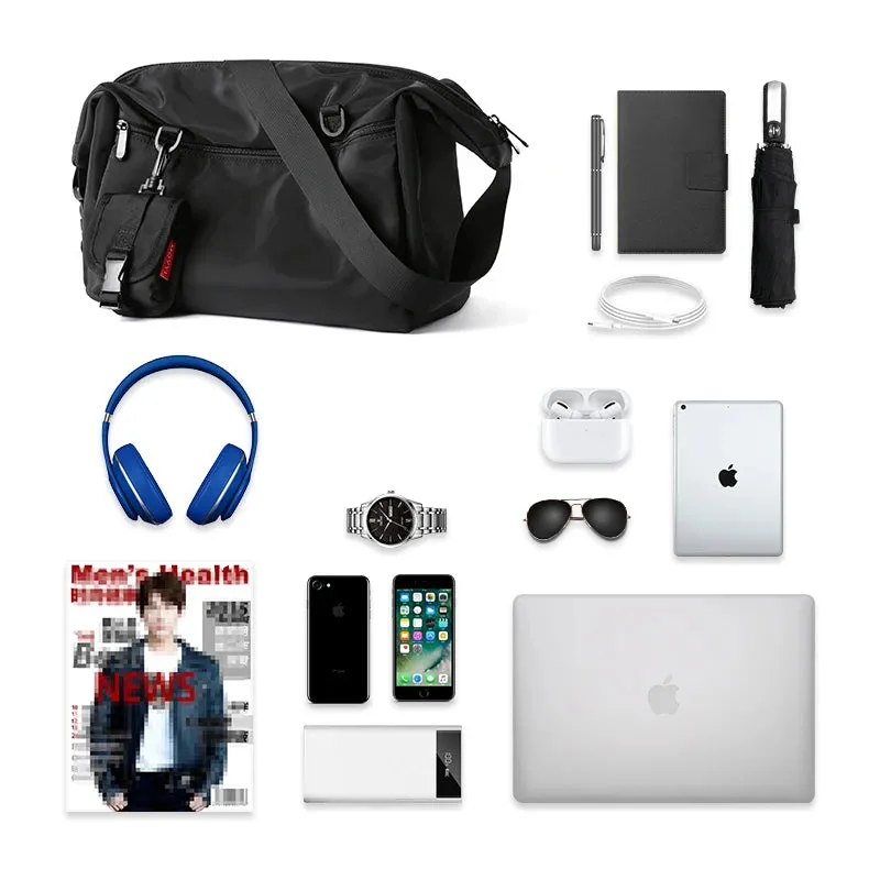MOYYI Men Messenger Bags Casual Waterproof Crossbody Bag Hold 14 inch Laptop Shoulder Bag Unisex Travel Gym Bag