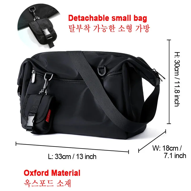 MOYYI Men Messenger Bags Casual Waterproof Crossbody Bag Hold 14 inch Laptop Shoulder Bag Unisex Travel Gym Bag