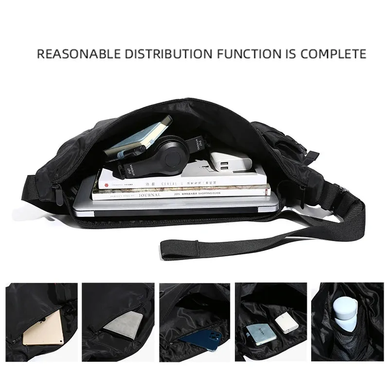 MOYYI Men Messenger Bags Casual Waterproof Crossbody Bag Hold 14 inch Laptop Shoulder Bag Unisex Travel Gym Bag