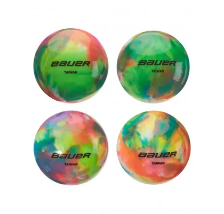 Multi Colour Street Hockey Ball - 4 Pack