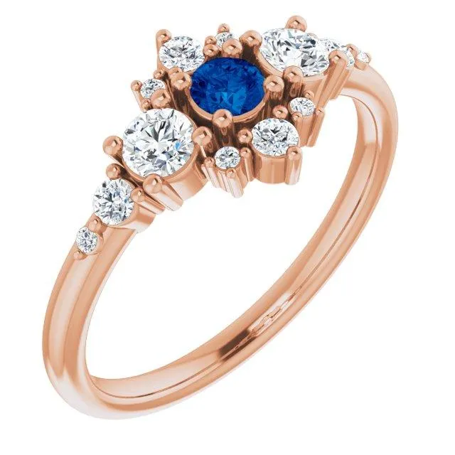 Multi-Gemstone Cluster Stackable Ring