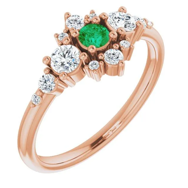 Multi-Gemstone Cluster Stackable Ring