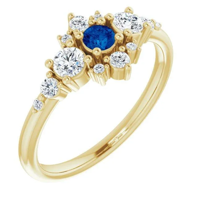 Multi-Gemstone Cluster Stackable Ring