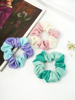 Multicoloured Set of 3 Scrunchies