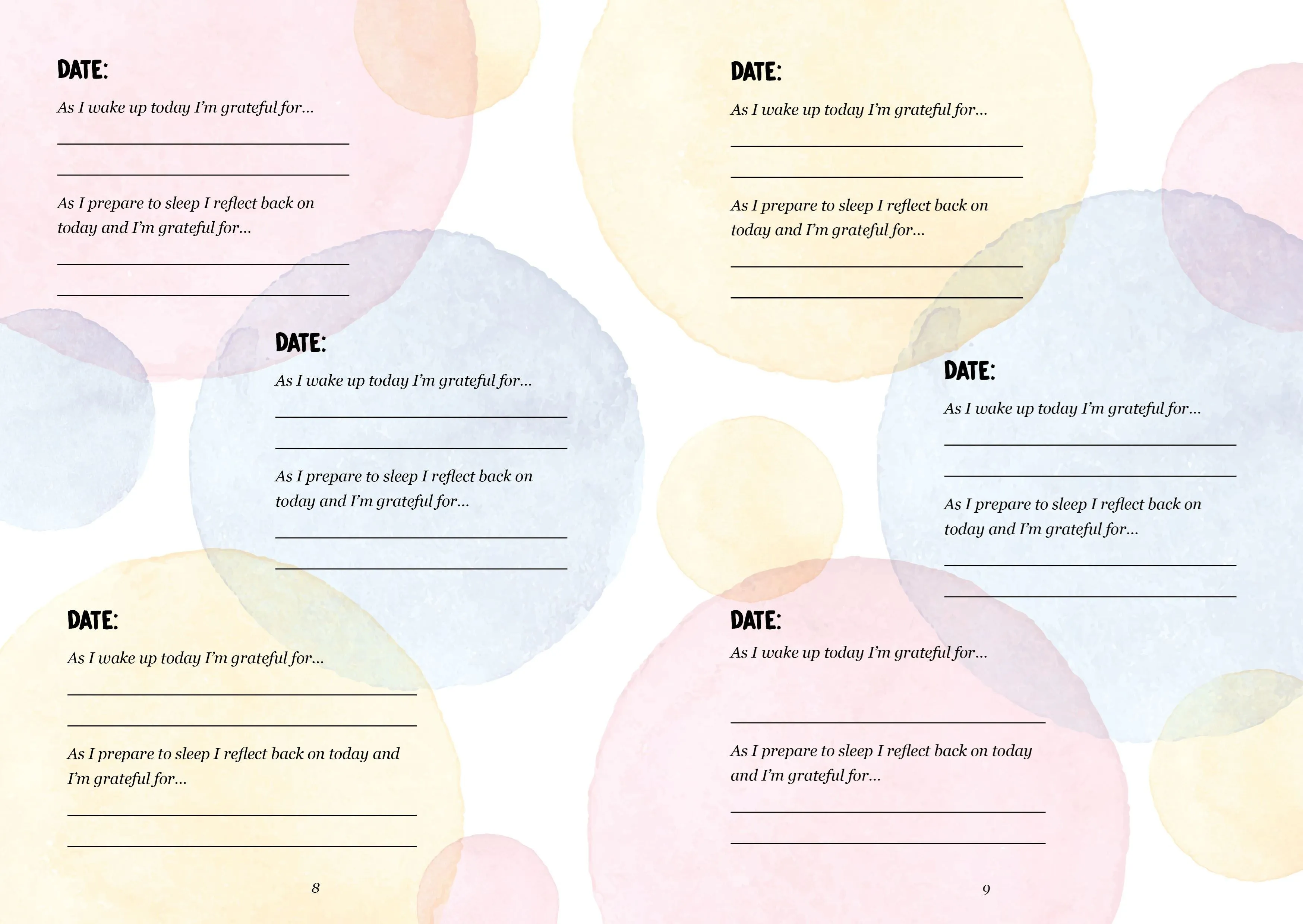 My Daily Gratitude Journal