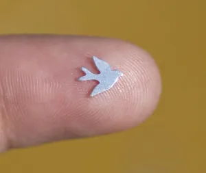 My MOST Tiny Bird Golondrina Blank Cutout for 24g Metalworking Soldering Stamping Texturing Blanks variety of Metals
