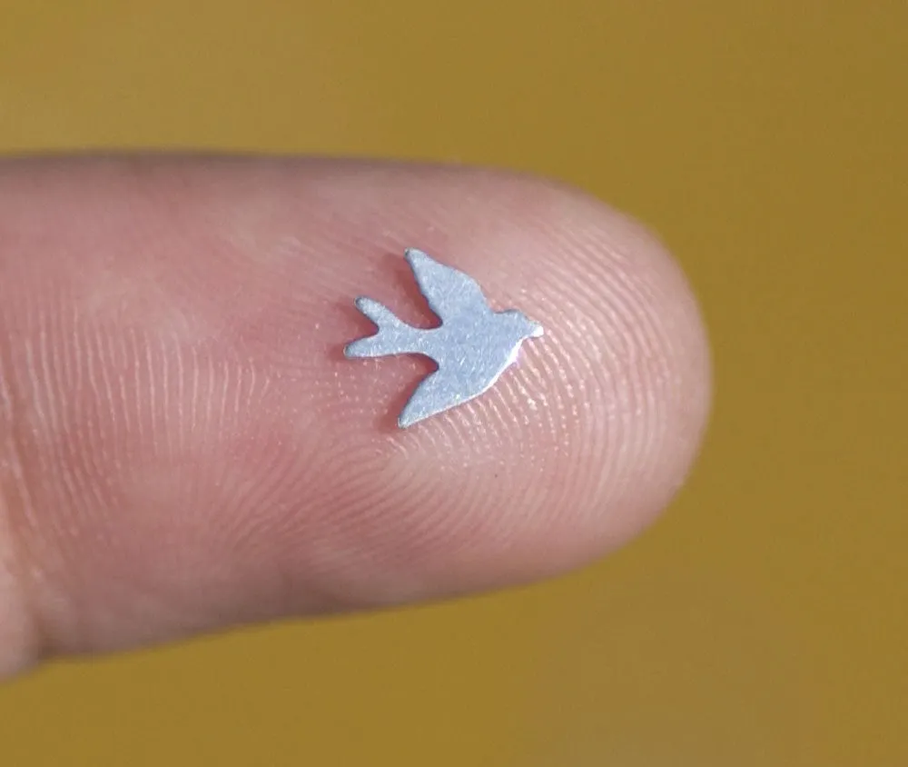 My MOST Tiny Bird Golondrina Blank Cutout for 24g Metalworking Soldering Stamping Texturing Blanks variety of Metals