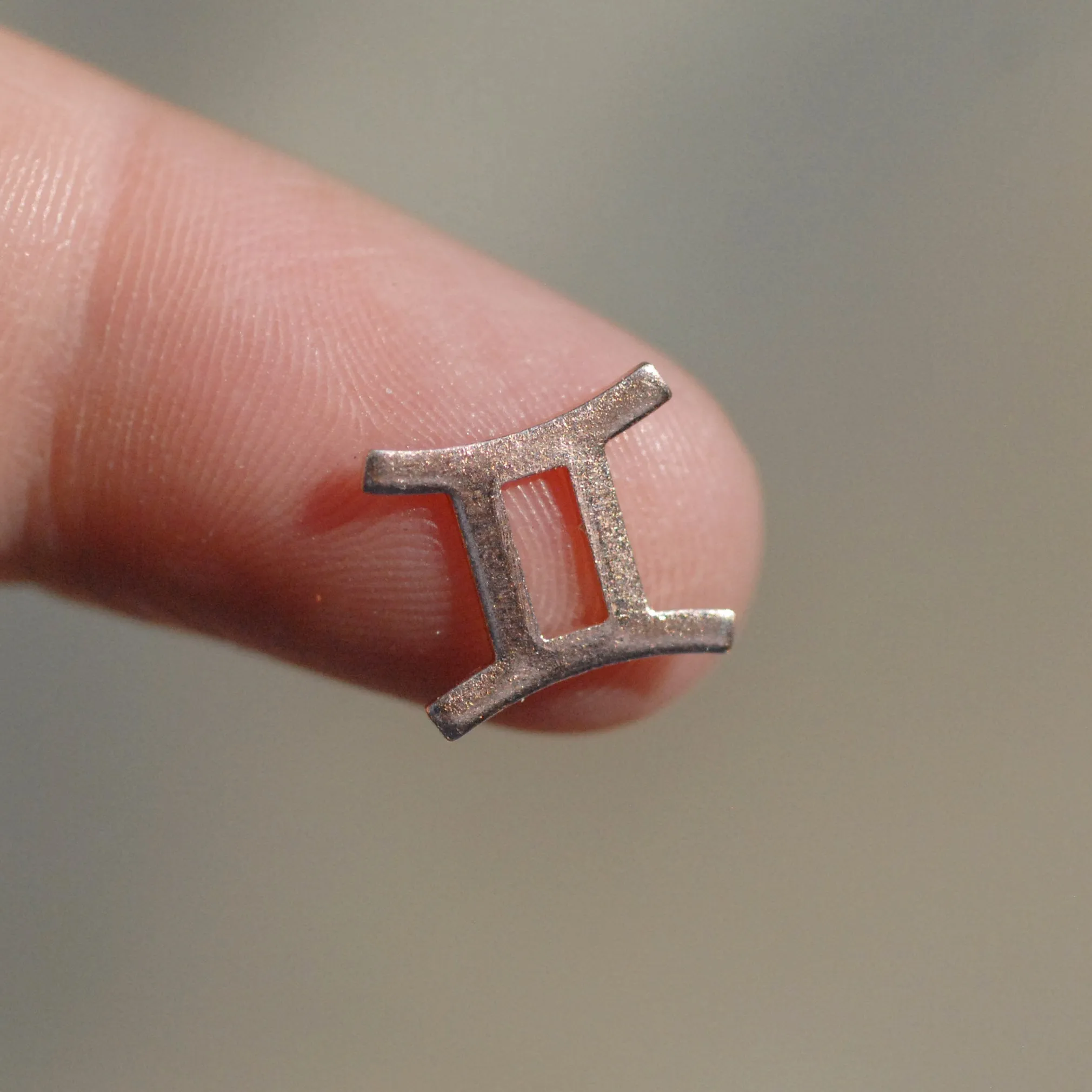 My MOST tiny Gemini zodiac sign shapes 24g Mini miniature metal blanks for making jewelry copper, brass, bronze, sterling silver 925