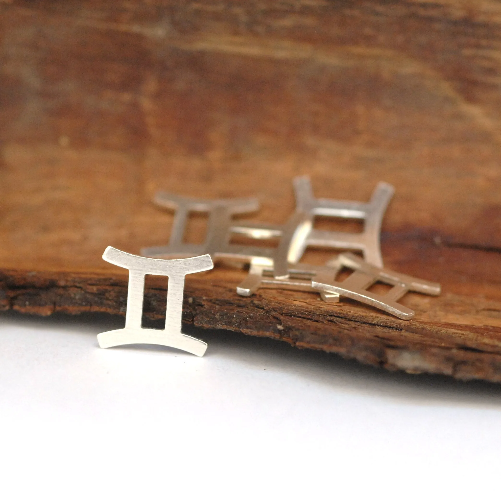 My MOST tiny Gemini zodiac sign shapes 24g Mini miniature metal blanks for making jewelry copper, brass, bronze, sterling silver 925