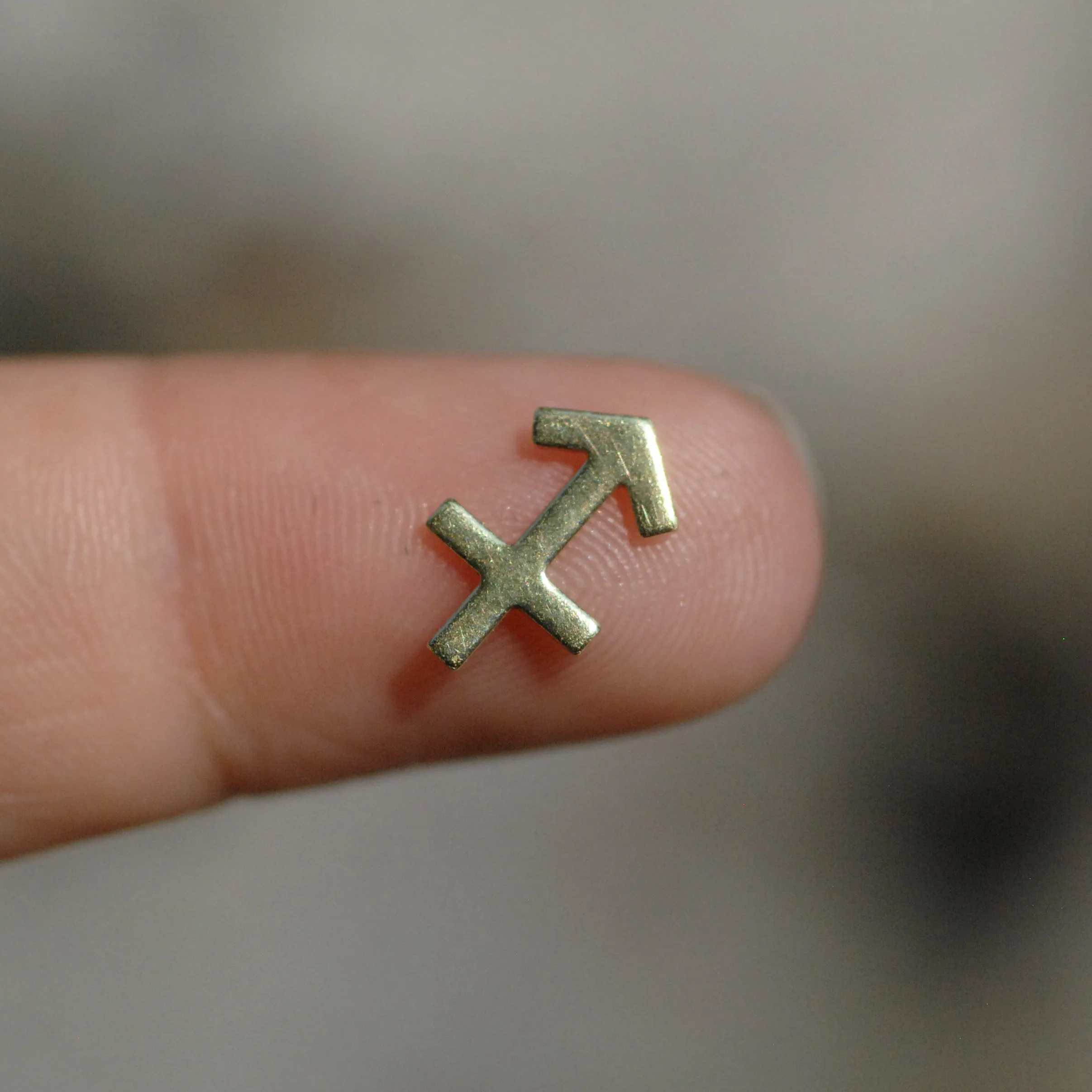 My MOST tiny Sagittarius zodiac sign shapes 24g Mini miniature metal blanks for making jewelry copper, brass, bronze, sterling silver 925