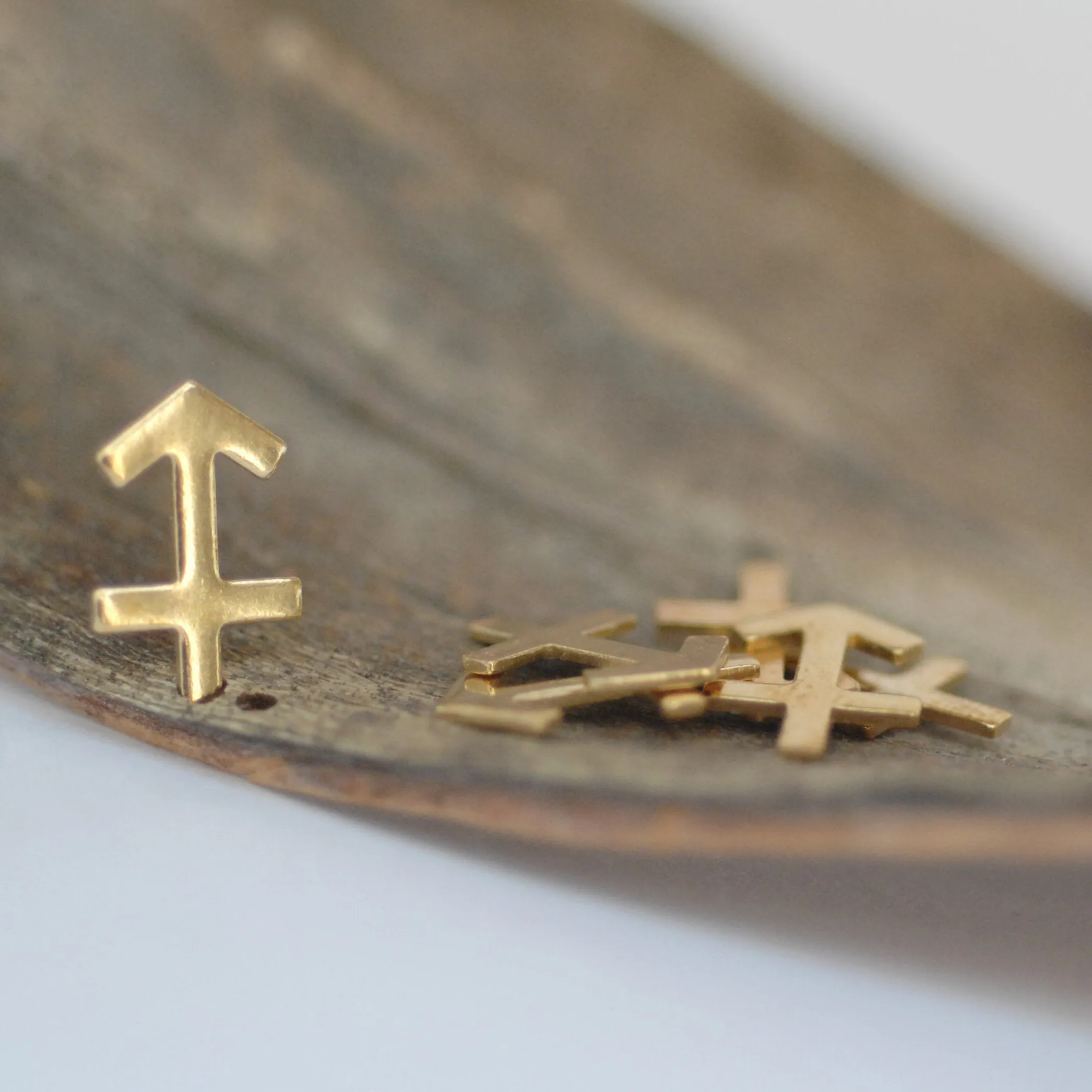 My MOST tiny Sagittarius zodiac sign shapes 24g Mini miniature metal blanks for making jewelry copper, brass, bronze, sterling silver 925