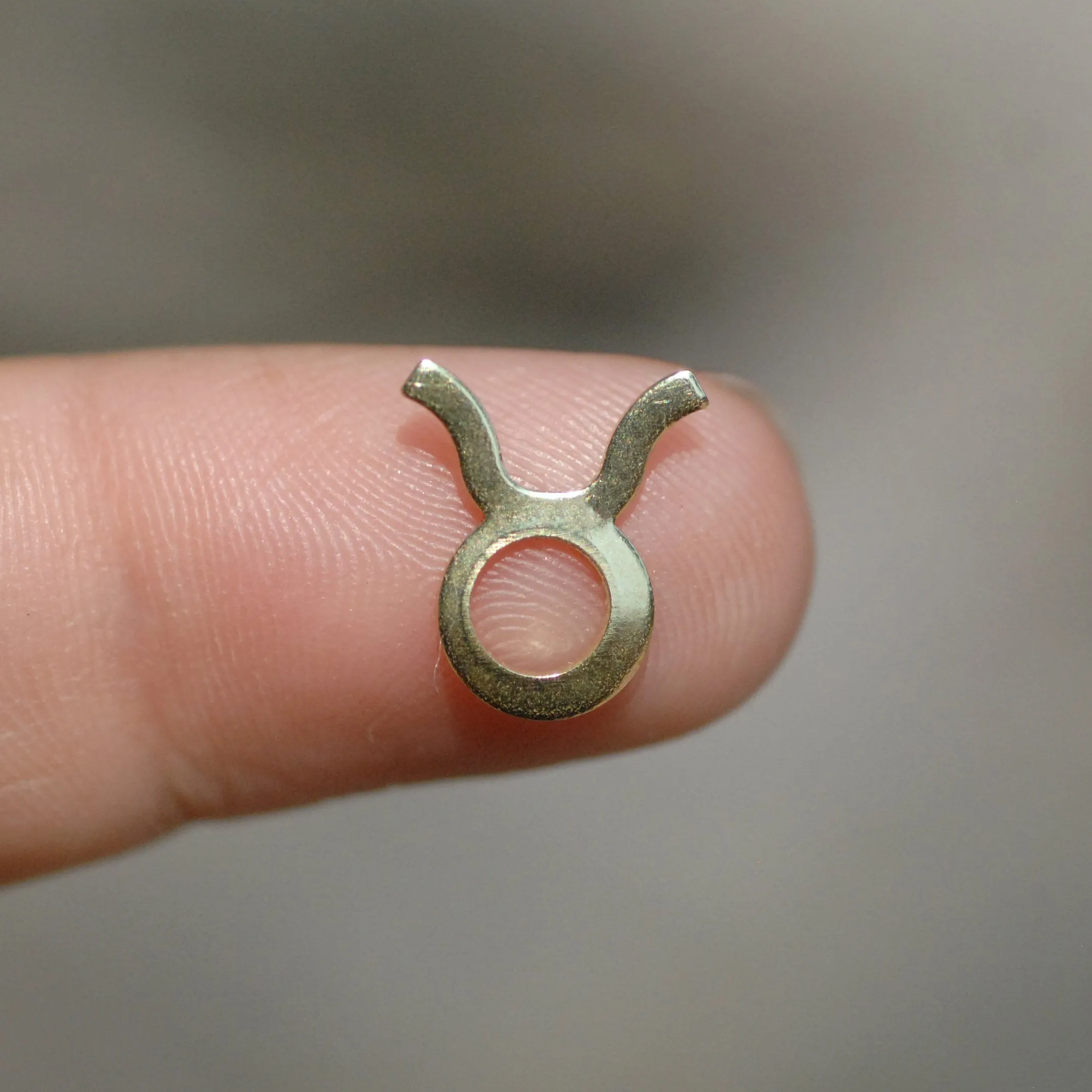 My MOST tiny Taurus zodiac sign shapes 24g Mini miniature metal blanks for making jewelry copper, brass, bronze, sterling silver 925