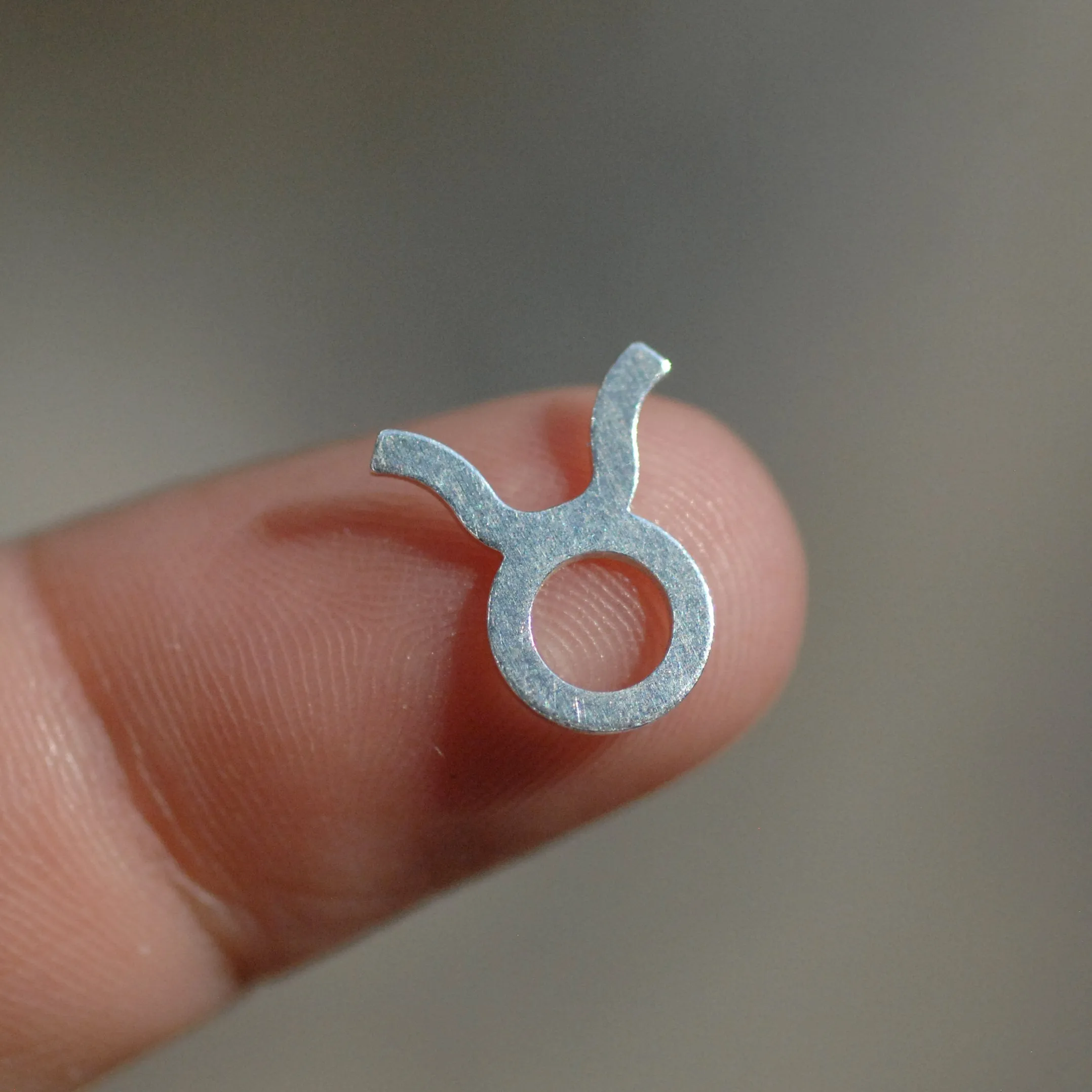 My MOST tiny Taurus zodiac sign shapes 24g Mini miniature metal blanks for making jewelry copper, brass, bronze, sterling silver 925