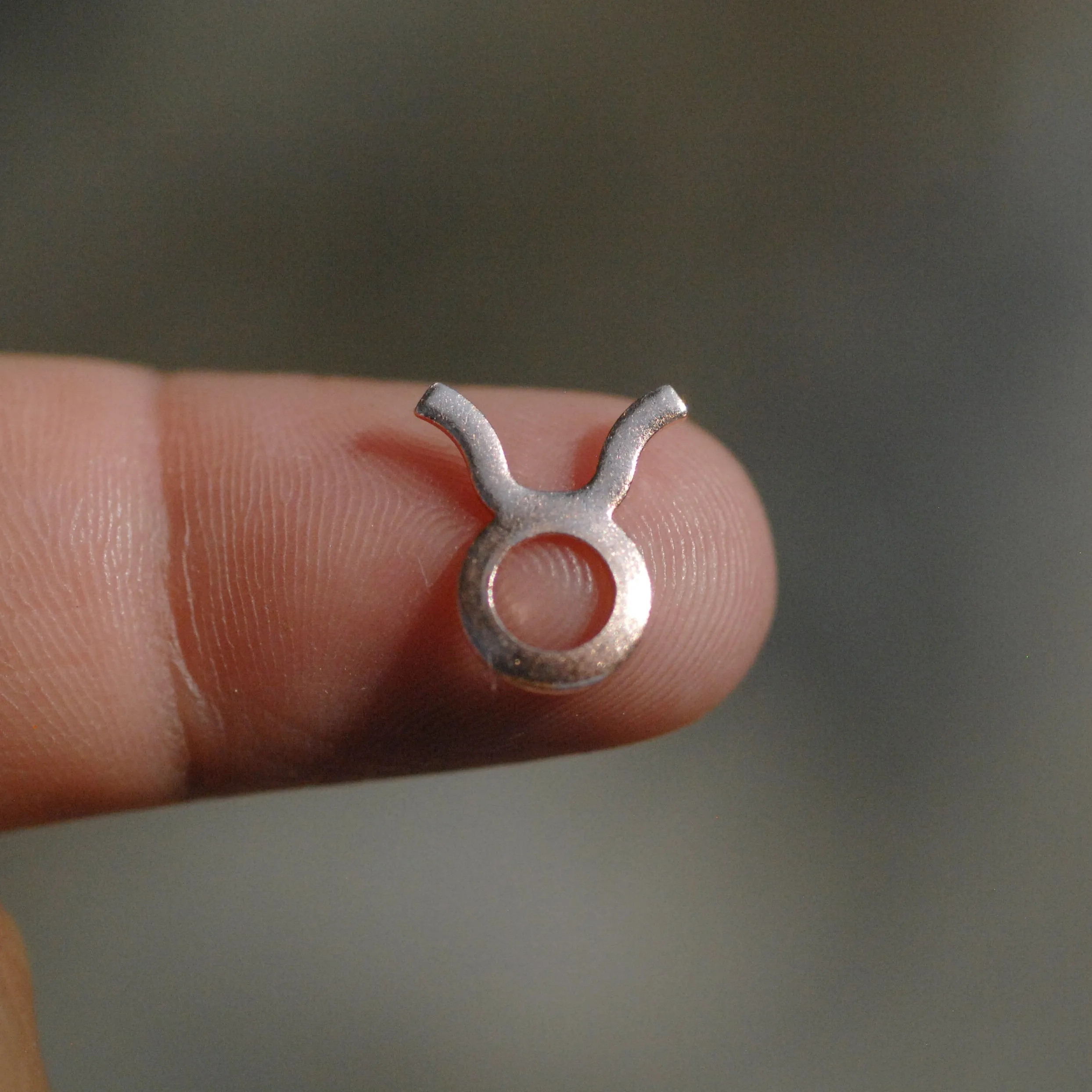 My MOST tiny Taurus zodiac sign shapes 24g Mini miniature metal blanks for making jewelry copper, brass, bronze, sterling silver 925