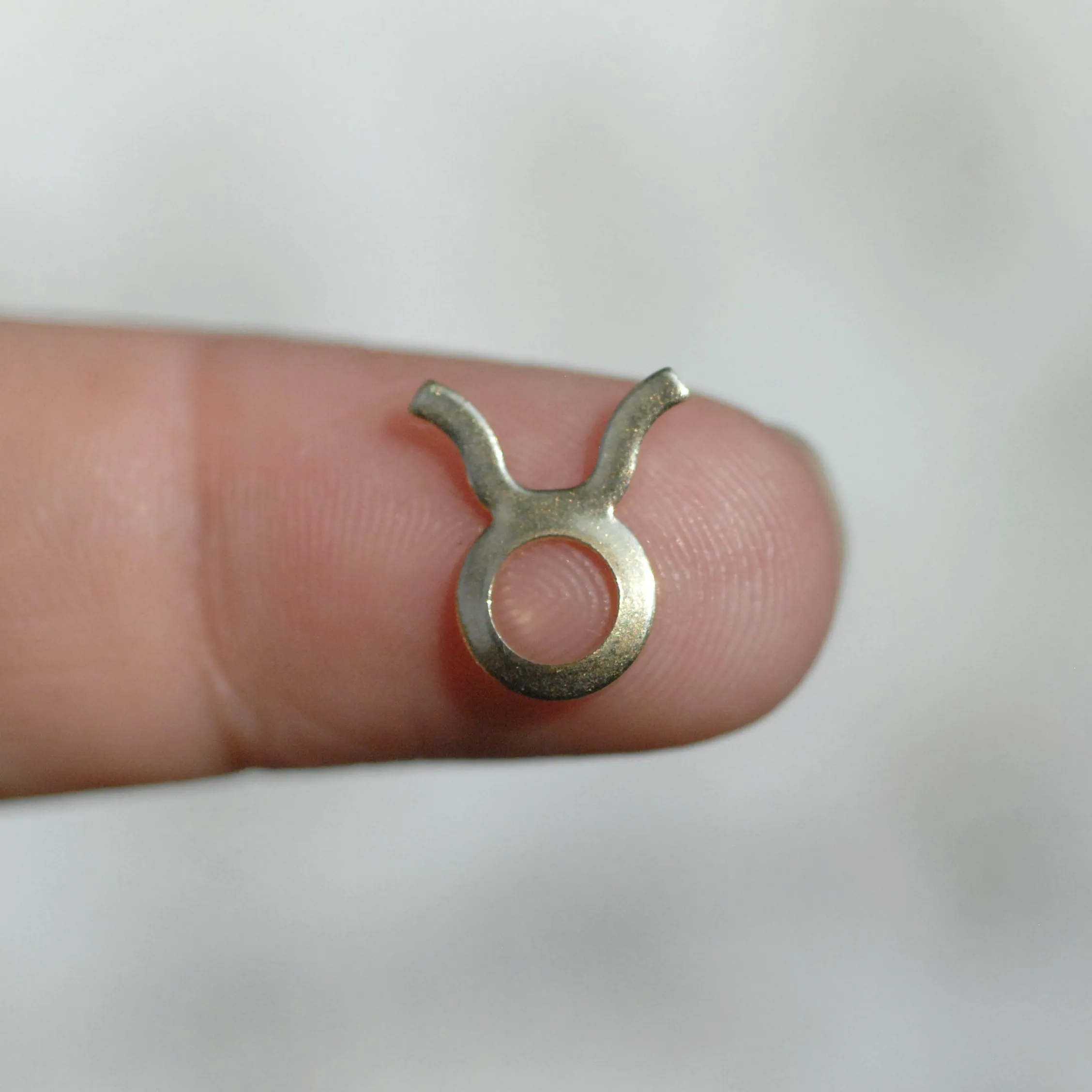 My MOST tiny Taurus zodiac sign shapes 24g Mini miniature metal blanks for making jewelry copper, brass, bronze, sterling silver 925