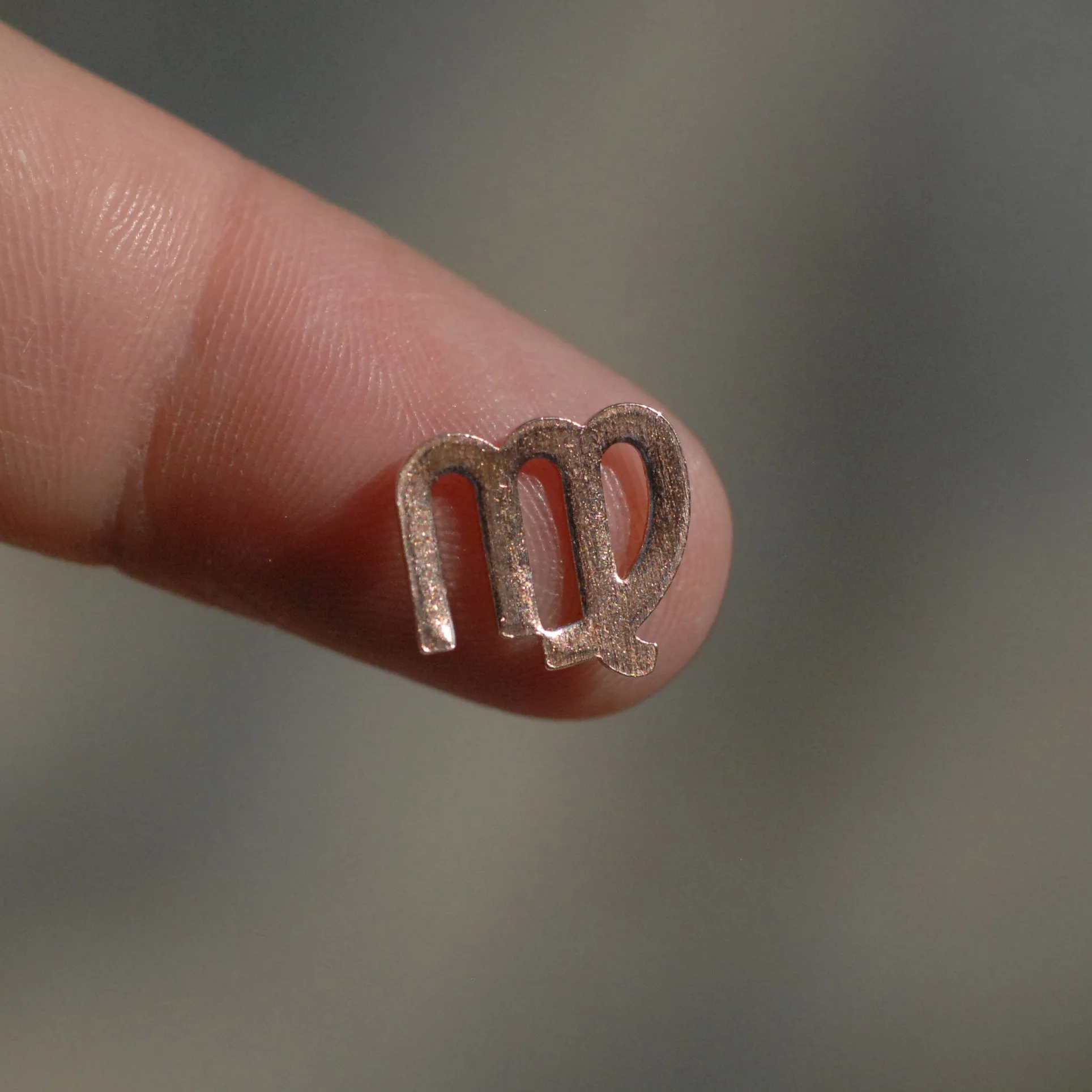 My MOST tiny Virgo zodiac sign shapes 24g Mini miniature metal blanks for making jewelry copper, brass, bronze, sterling silver 925