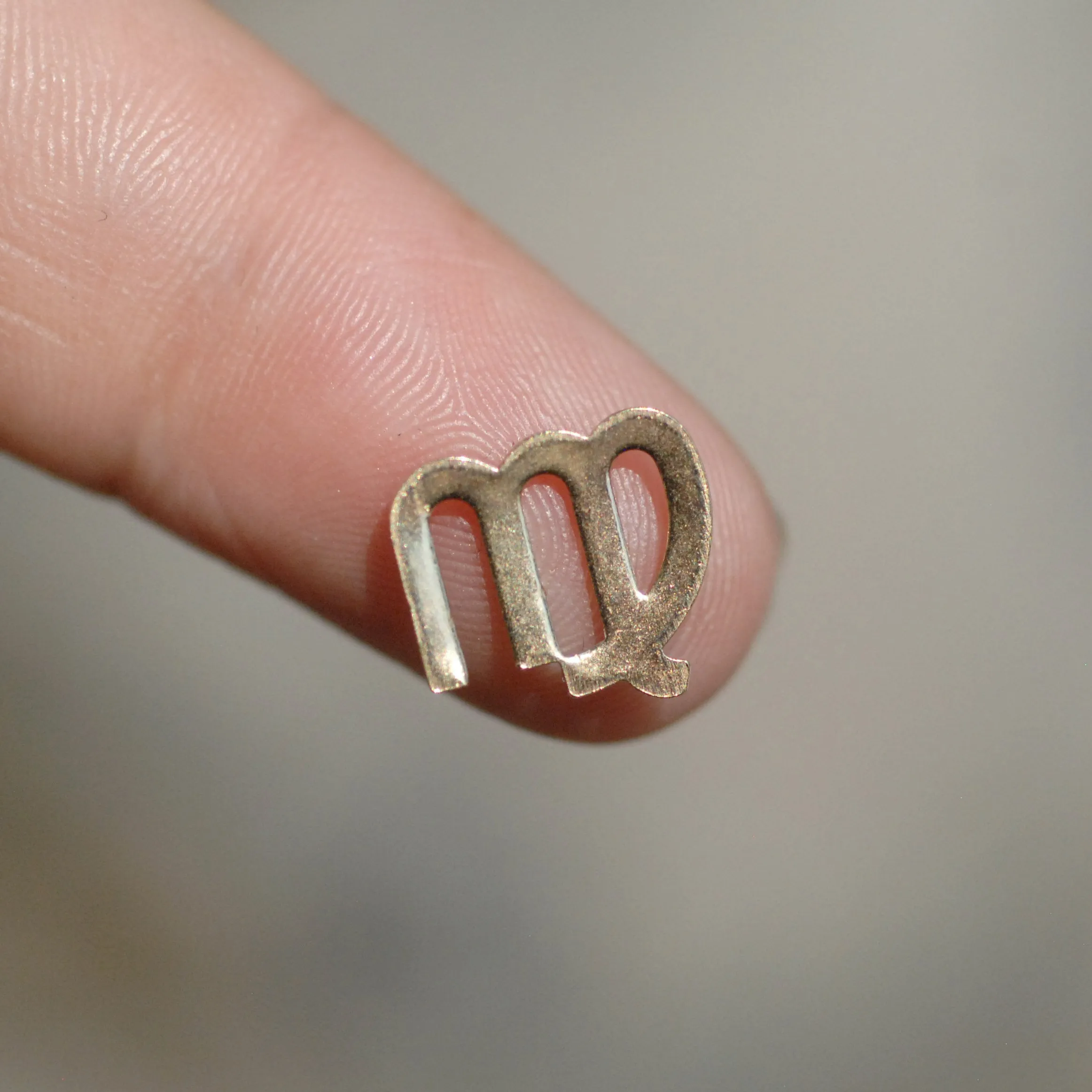 My MOST tiny Virgo zodiac sign shapes 24g Mini miniature metal blanks for making jewelry copper, brass, bronze, sterling silver 925