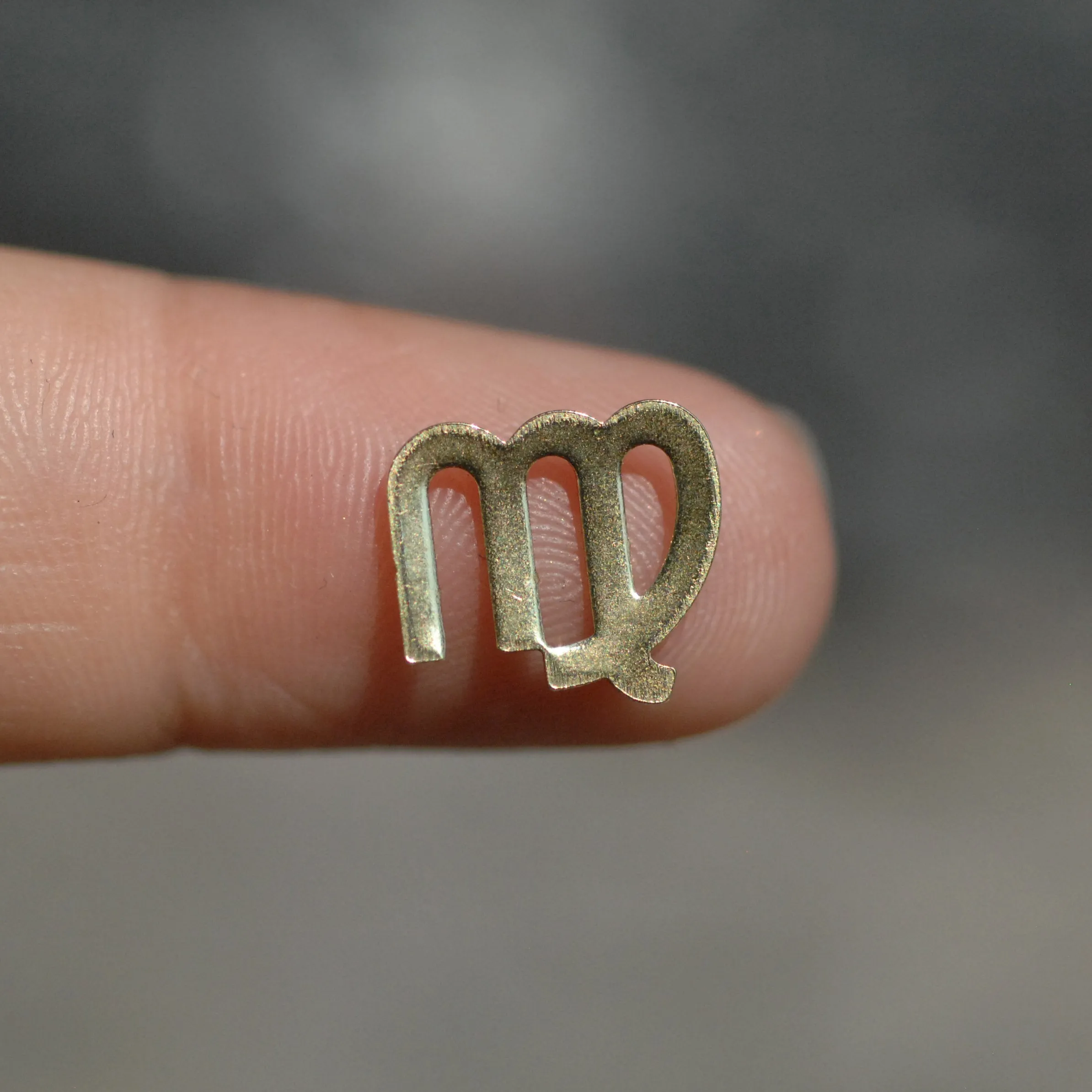 My MOST tiny Virgo zodiac sign shapes 24g Mini miniature metal blanks for making jewelry copper, brass, bronze, sterling silver 925