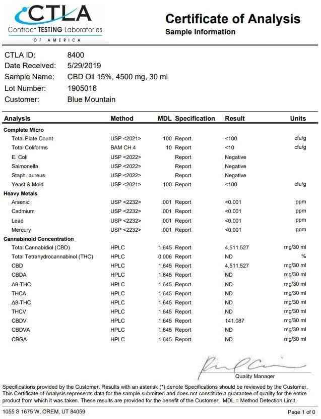 Naturecan 15% 4500mg CBD Broad Spectrum MCT Oil 30ml