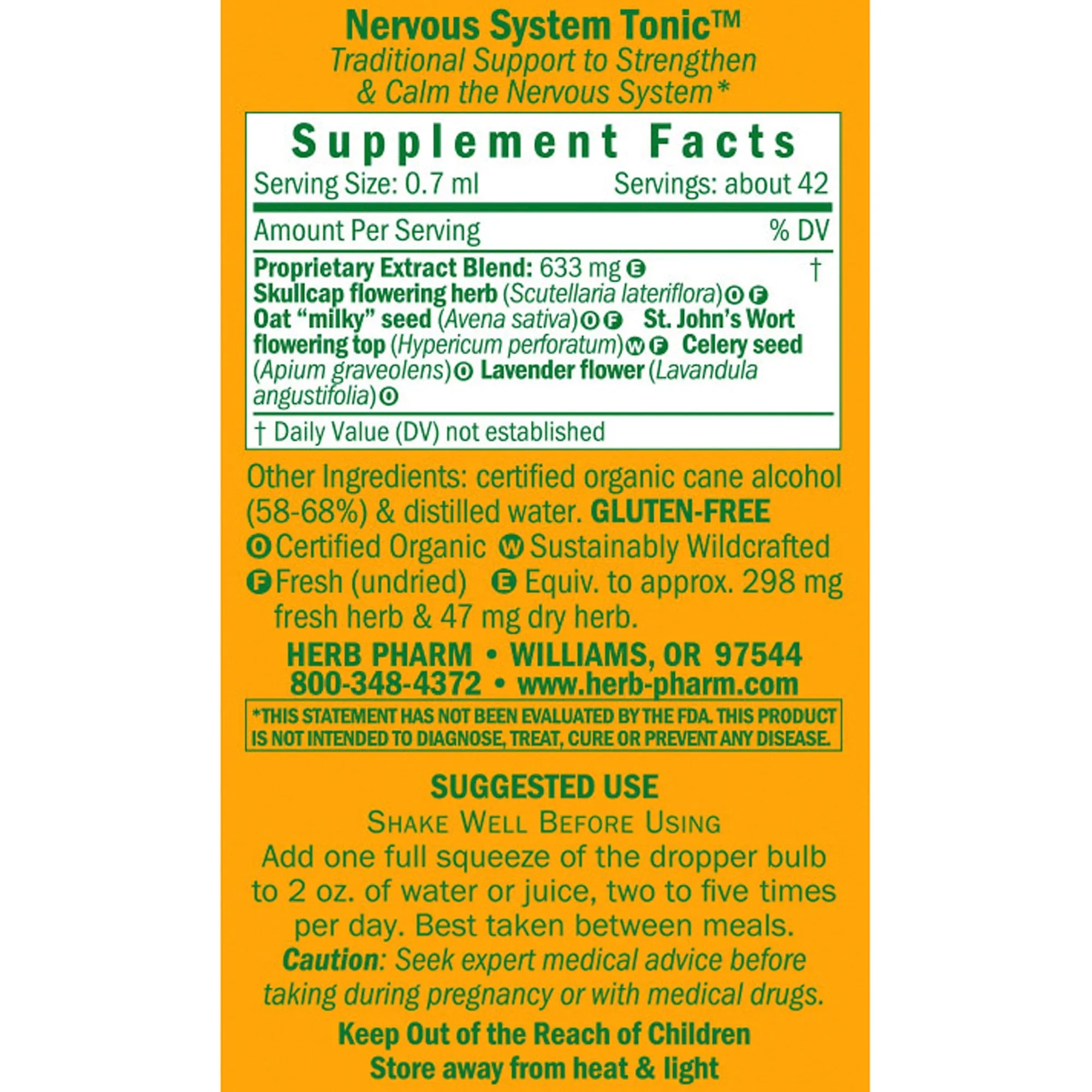 Nervous System Tonic 1oz