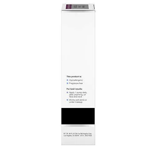 Neutrogena - Crema hidratante facial de larga duración sin aceite y crema para el cuello, sin aceite, no obstruye los poros con protector solar SPF 35, glicerina, 2.5 fl. oz/75ml