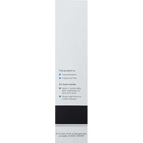 Neutrogena - Crema hidratante facial de larga duración sin aceite y crema para el cuello, sin aceite, no obstruye los poros con protector solar SPF 35, glicerina, 2.5 fl. oz/75ml