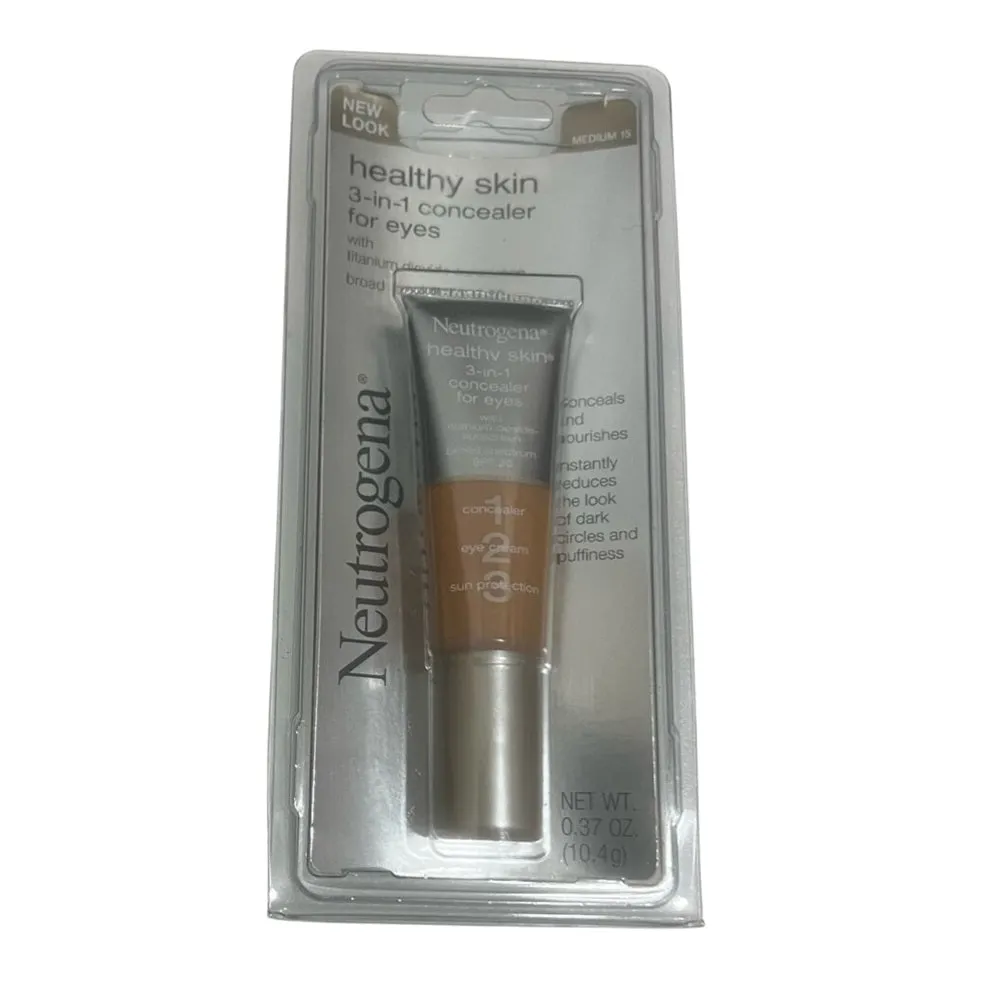 Neutrogena Healthy Skin 3-In-1 Concealer For Eyes Broad Spectrum Spf 20, Medium 15