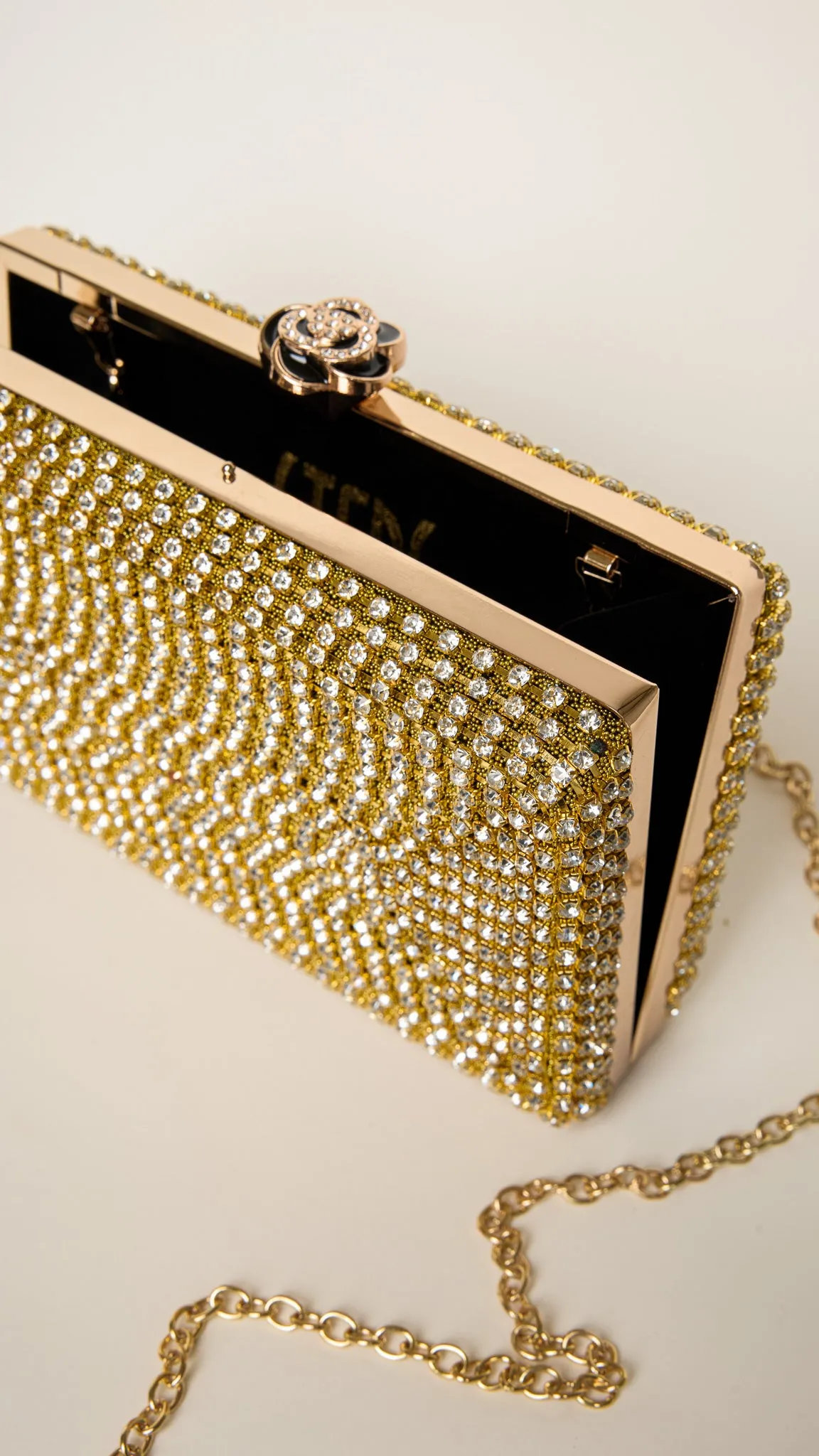 Nika Mini Clutch in Gold