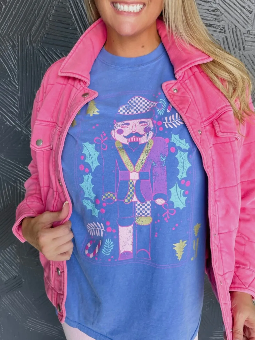 Nutcracker Card Tee: Periwinkle