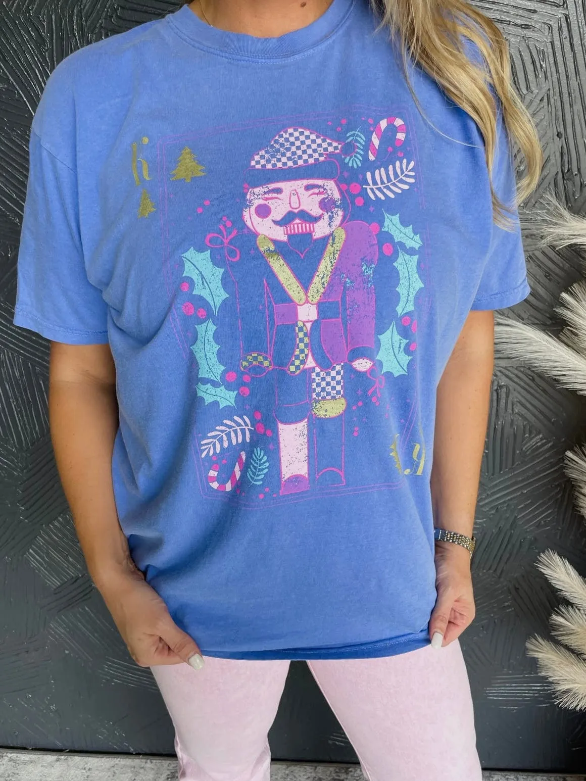 Nutcracker Card Tee: Periwinkle