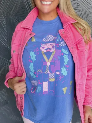 Nutcracker Card Tee: Periwinkle