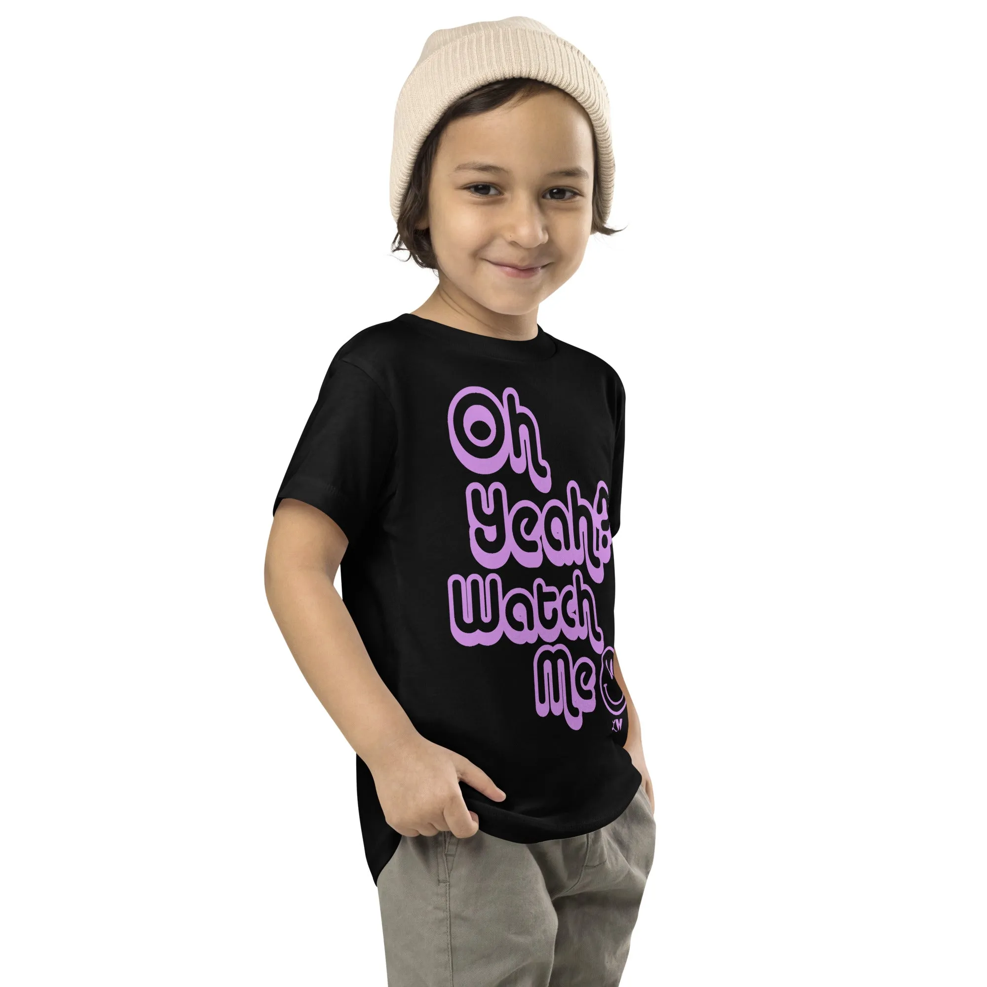 Oh Yeah? Watch Me (Purple Ink) Kids Tee