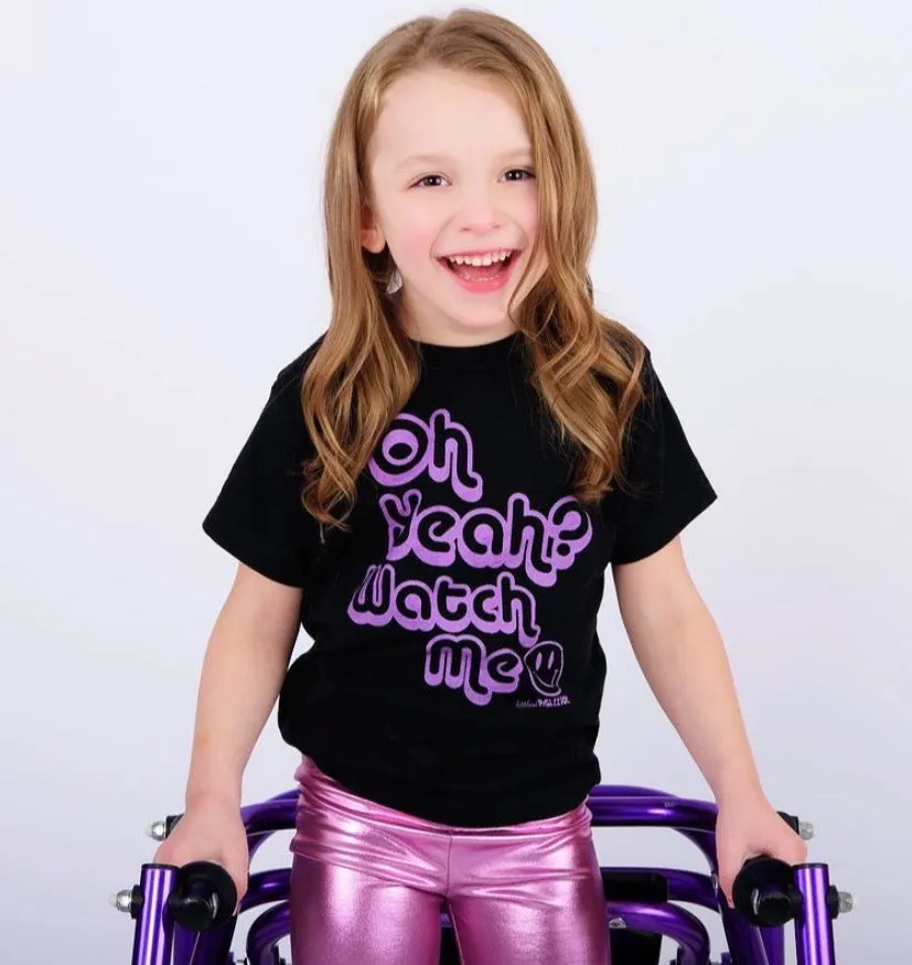 Oh Yeah? Watch Me (Purple Ink) Kids Tee