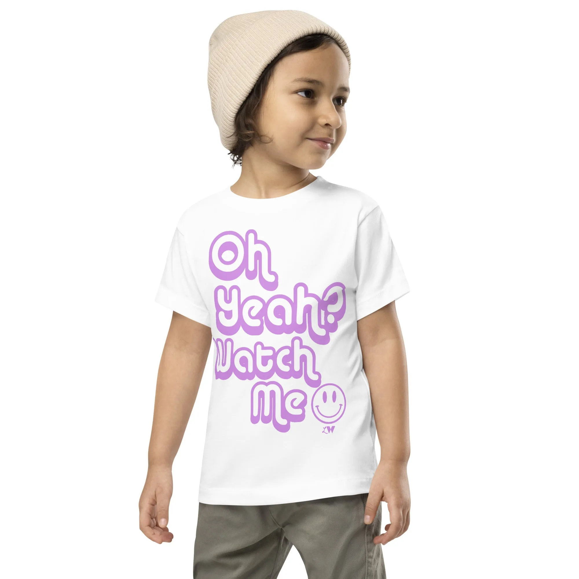 Oh Yeah? Watch Me (Purple Ink) Kids Tee