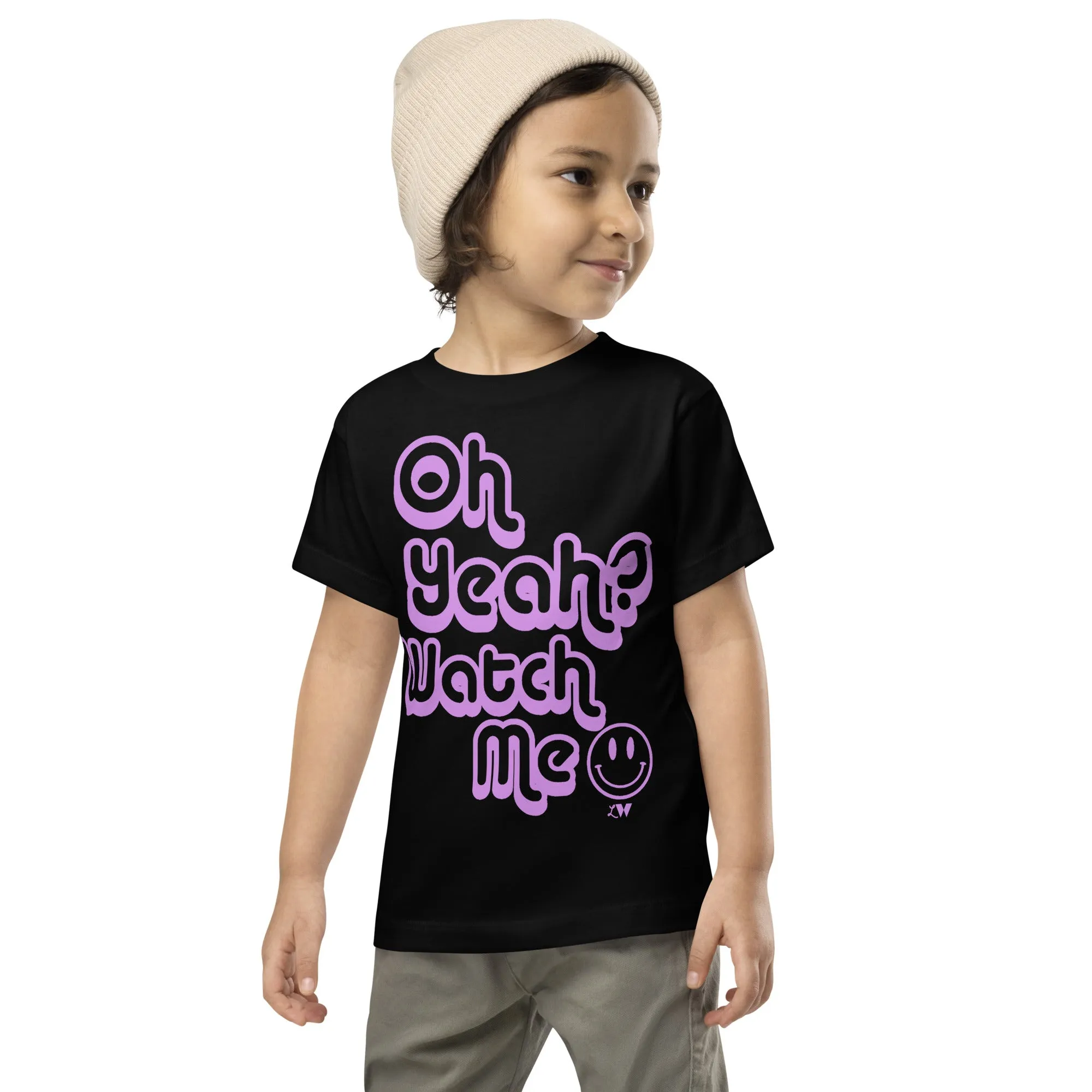 Oh Yeah? Watch Me (Purple Ink) Kids Tee