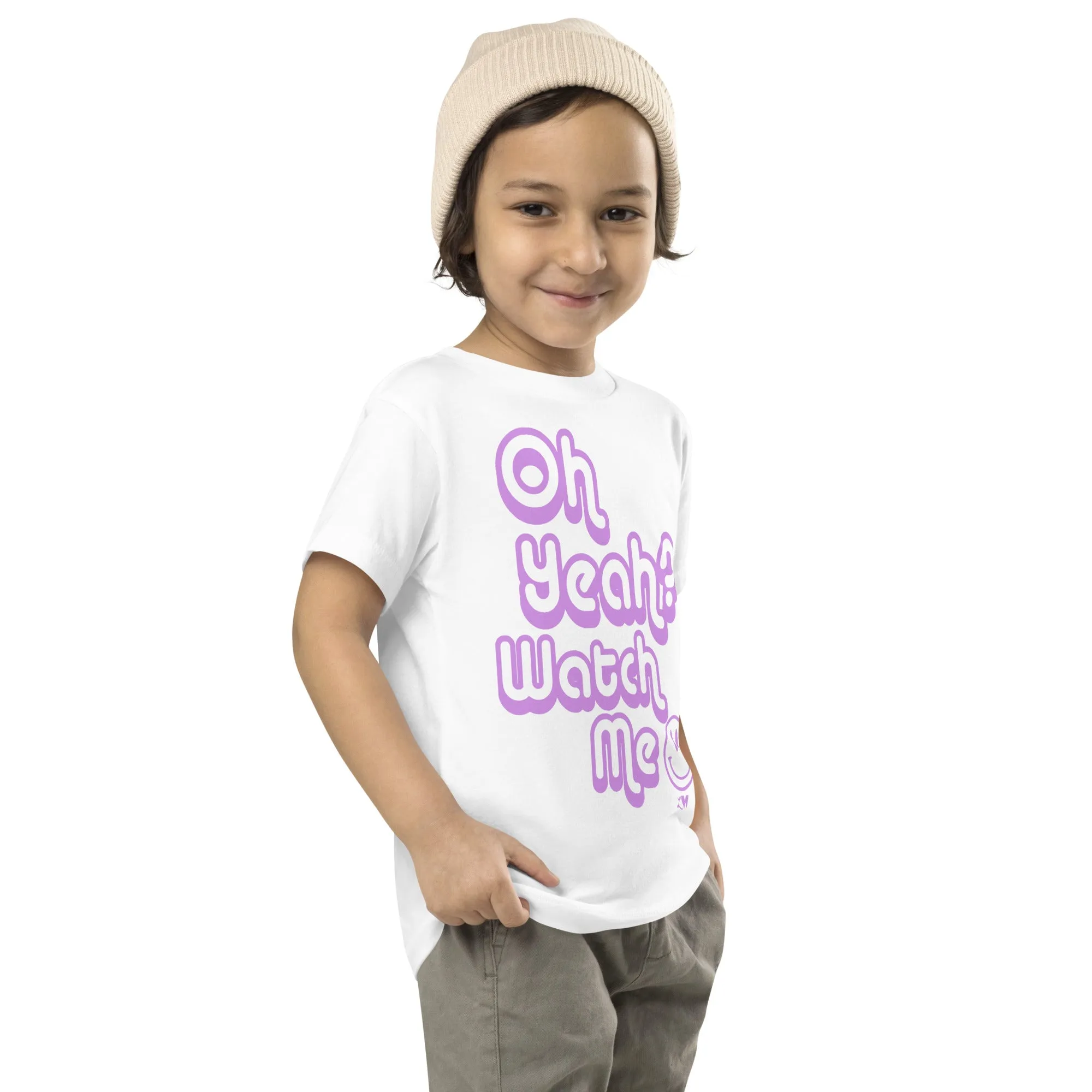 Oh Yeah? Watch Me (Purple Ink) Kids Tee