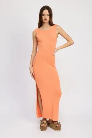 Open Back Detail Maxi Dress