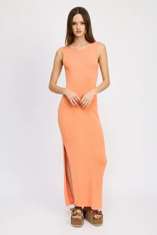 Open Back Detail Maxi Dress