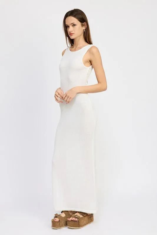 Open Back Detail Maxi Dress
