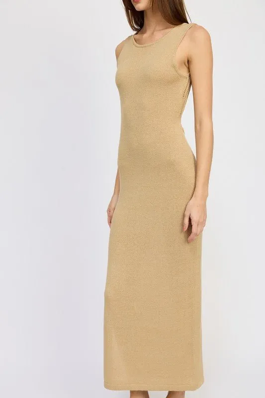 Open Back Detail Maxi Dress
