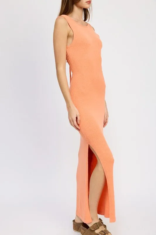 Open Back Detail Maxi Dress