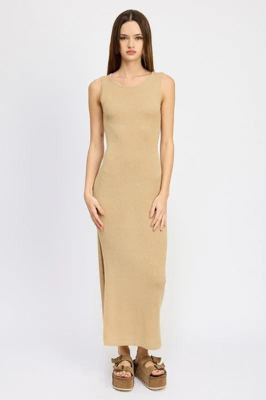 Open Back Detail Maxi Dress