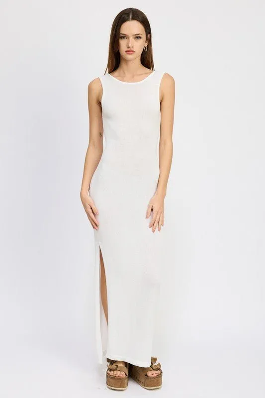 Open Back Detail Maxi Dress