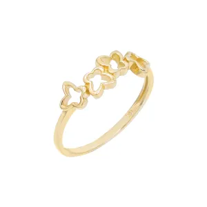 Open Butterflies Ring 14K